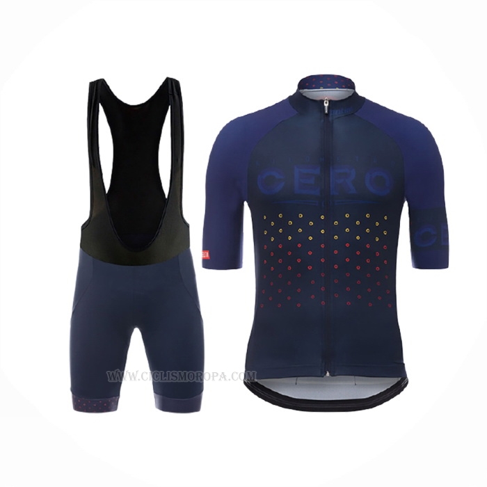 2017 Ropa Ciclismo Cero Vuelta Espana Negro Mangas Corta y Culotte Corto